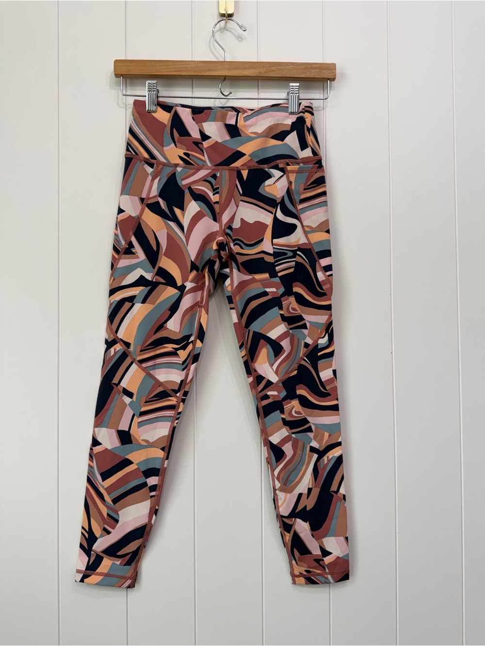 Sweaty Betty Women's Power 7/8 Length Training Workout Leggings Pockets Size 4